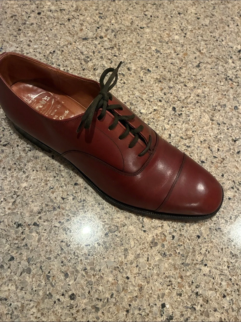 Men’s 10D Church's Men's Brown Cap-Toe Oxford Leather Dress Shoes